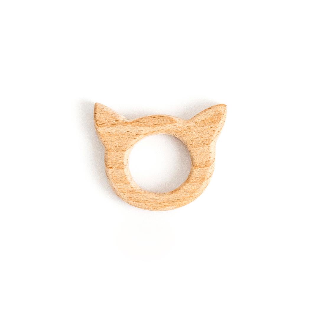 Leseno grizalo - mucek Wooden Teether Cat