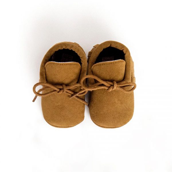 Otroške mokasinke - Dark Oak - Baby Moccasins Shoes Brown