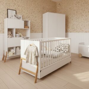 Postelja / Otroška posteljica s predalom Isabella White 70x140 cm