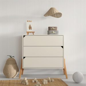 Predalnik / Previjalna miza s tremi predali Isabella Beige
