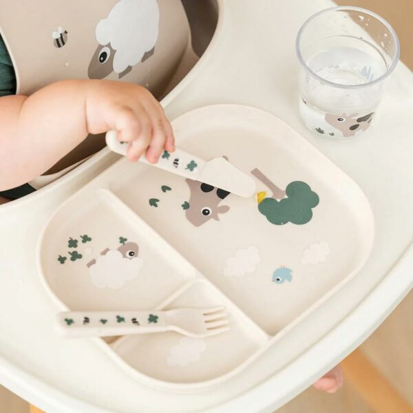 Jedilni pribor Foodie Tiny Farm Sand - slika 4